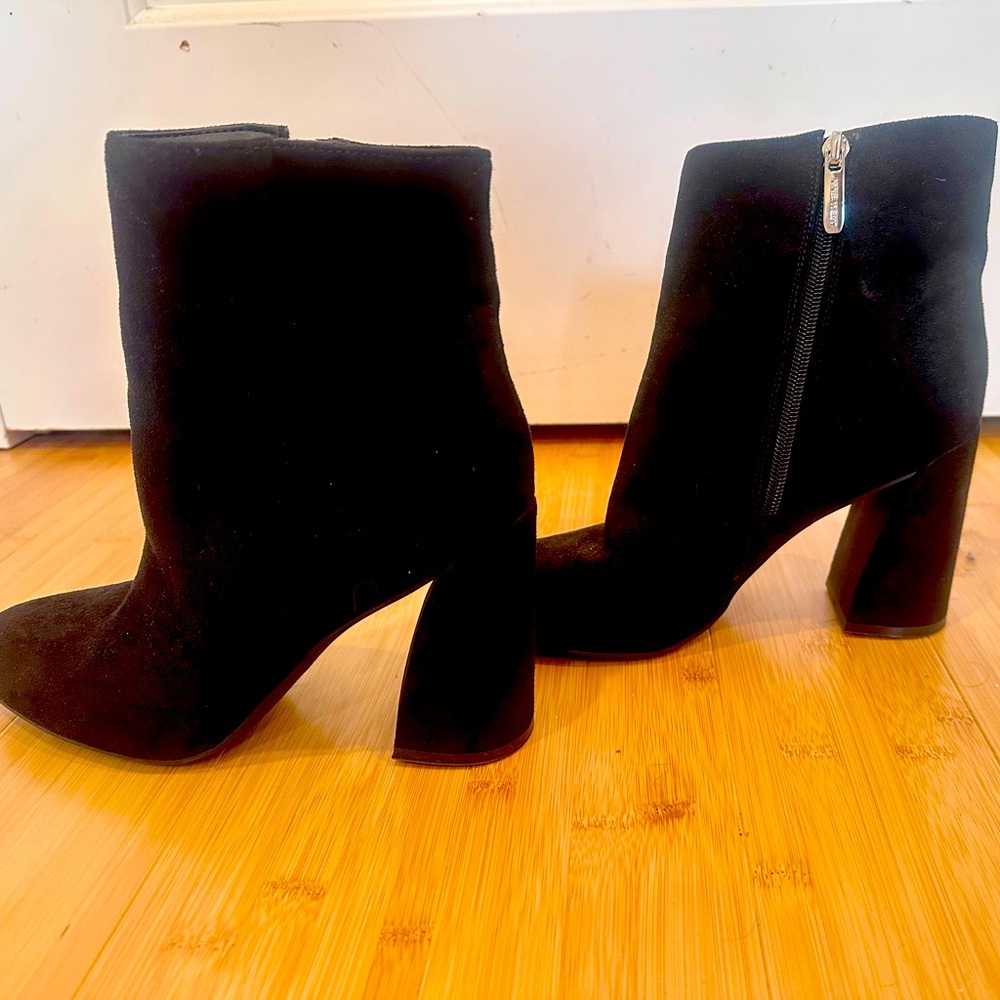 Nine West Faux Suede Booties, Size 8.  Barely used.